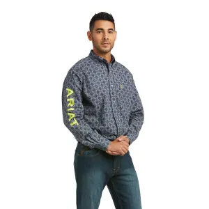 10037067 Ariat Men's Team Rafa Classic LS Shirt Quiet Shade