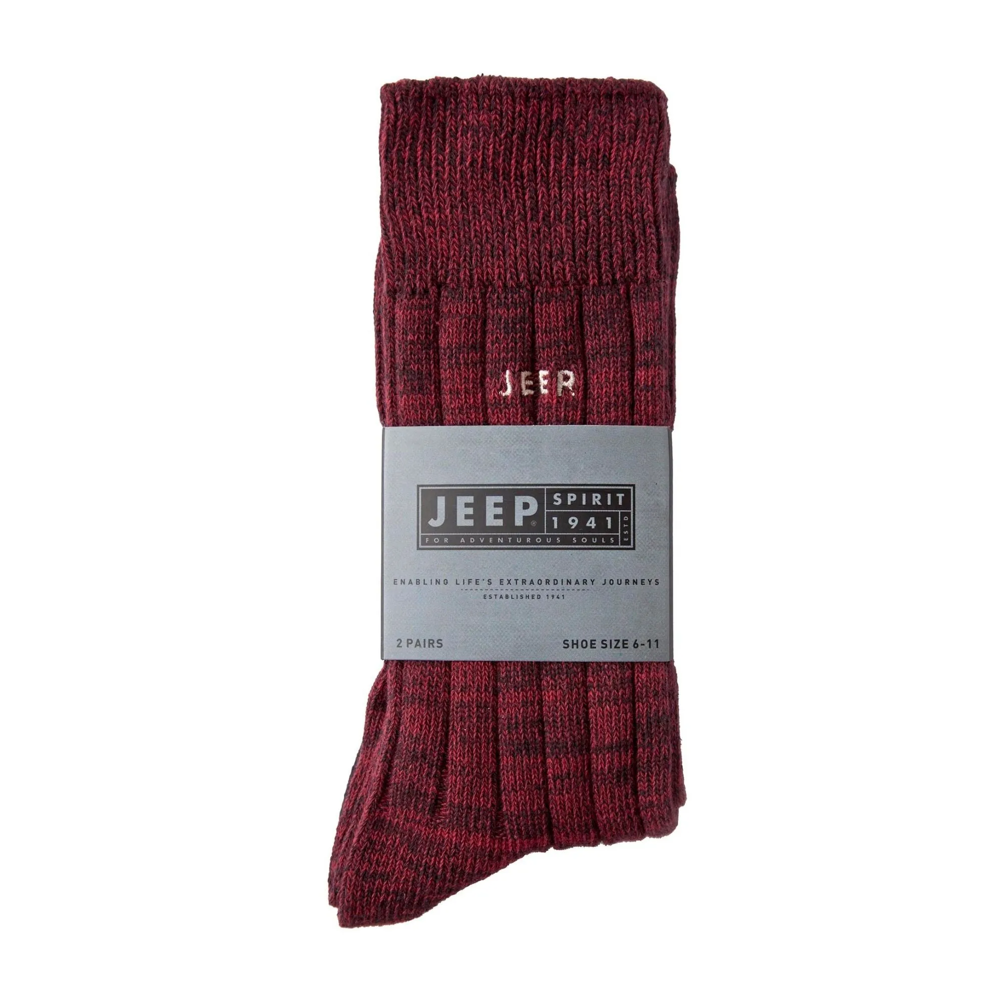 2 Pack Men's Casual Ribbed Cotton Dress Socks | Midweight Square Knit Socks