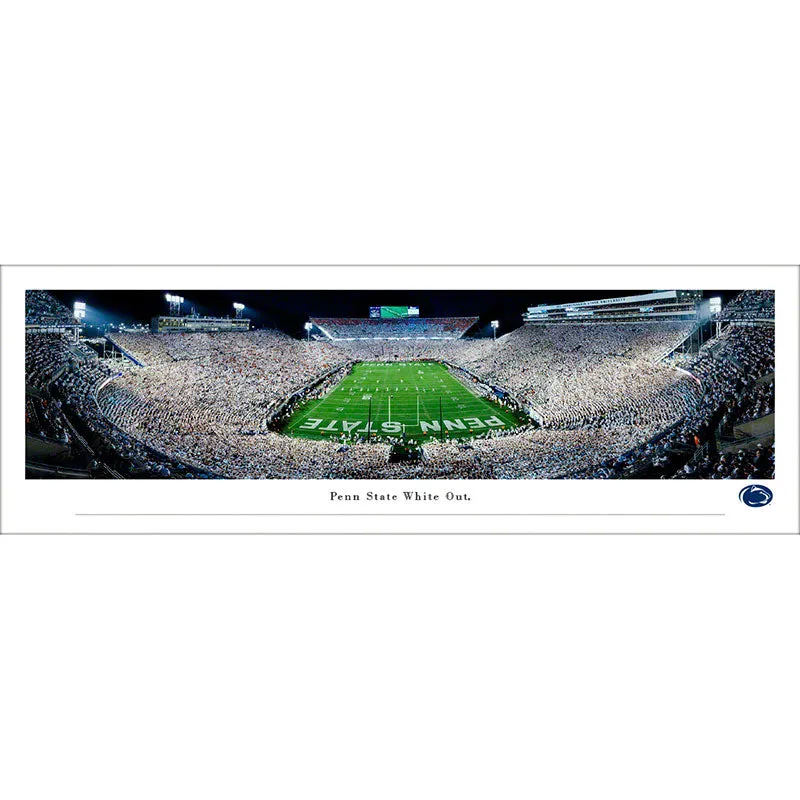 2021 Beaver Stadium "Endzone" White Out Rolled Poster