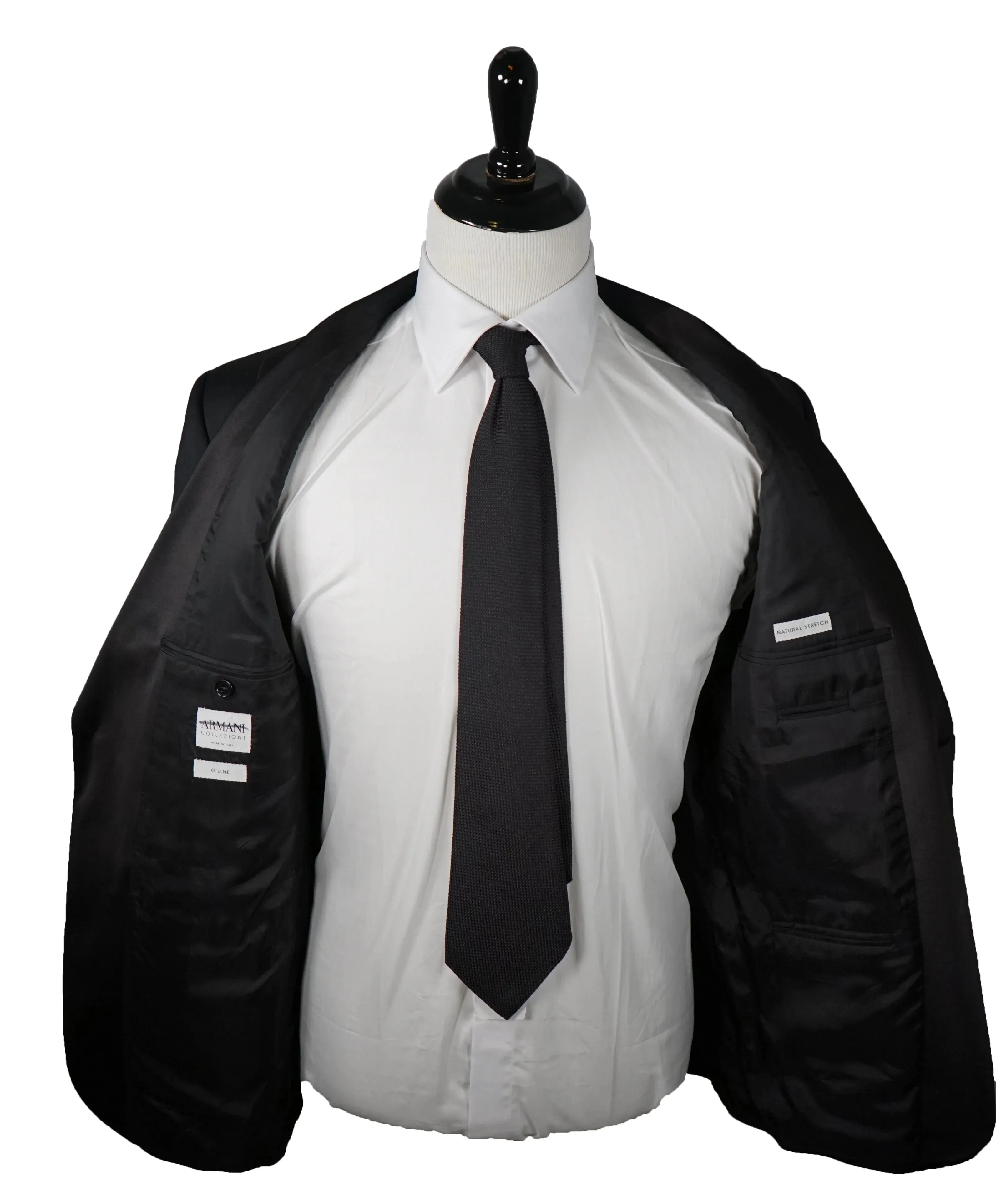 $2,095 ARMANI COLLEZIONI - “G Line” Wide Peak Lapel Tuxedo Suit - 44R