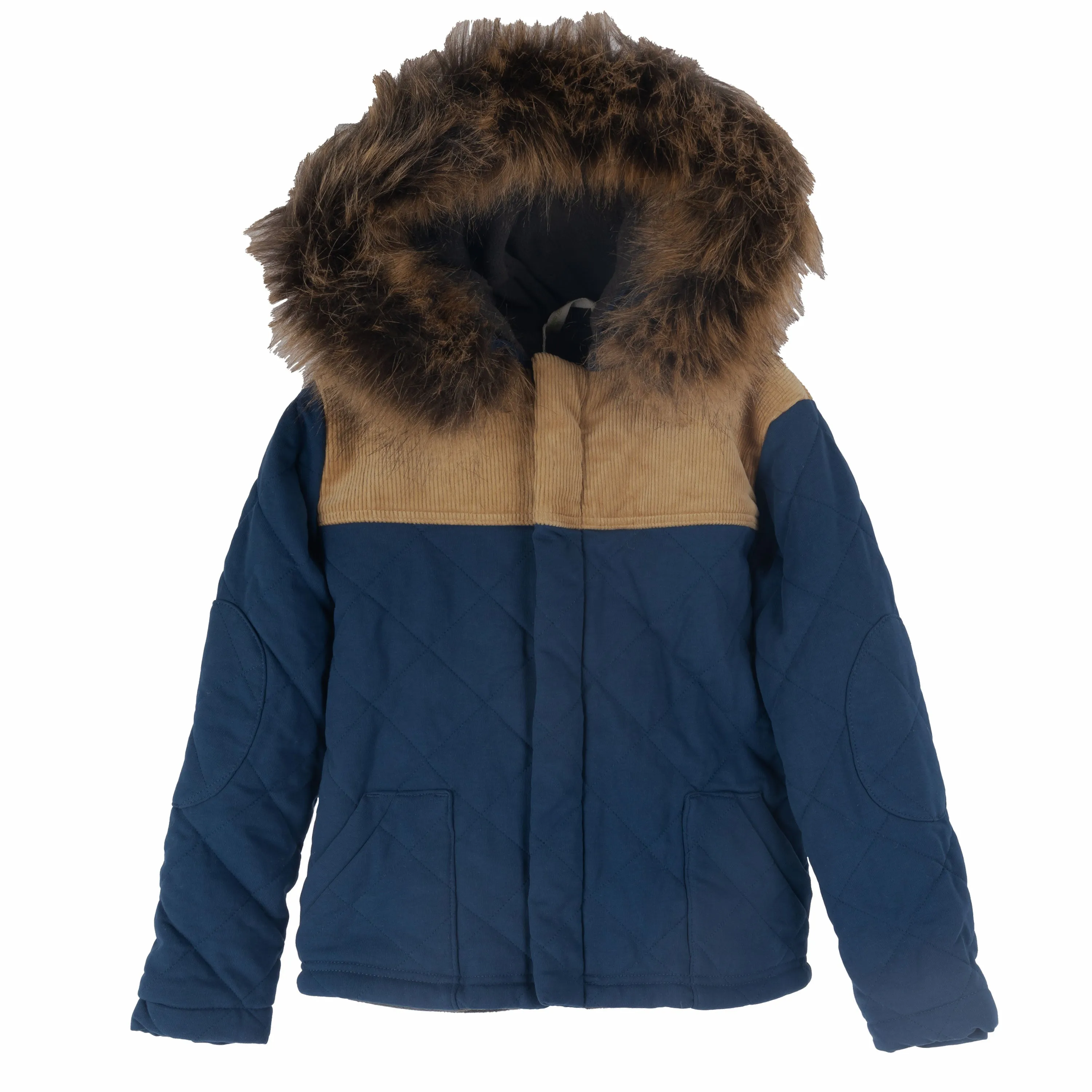 [4y] Peekaboo Beans Woodland Coat in Navy