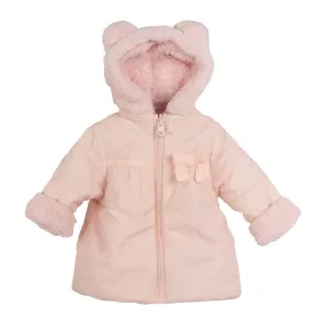 [6-9m] Mayoral Baby Girls Reversible Faux Fur Coat
