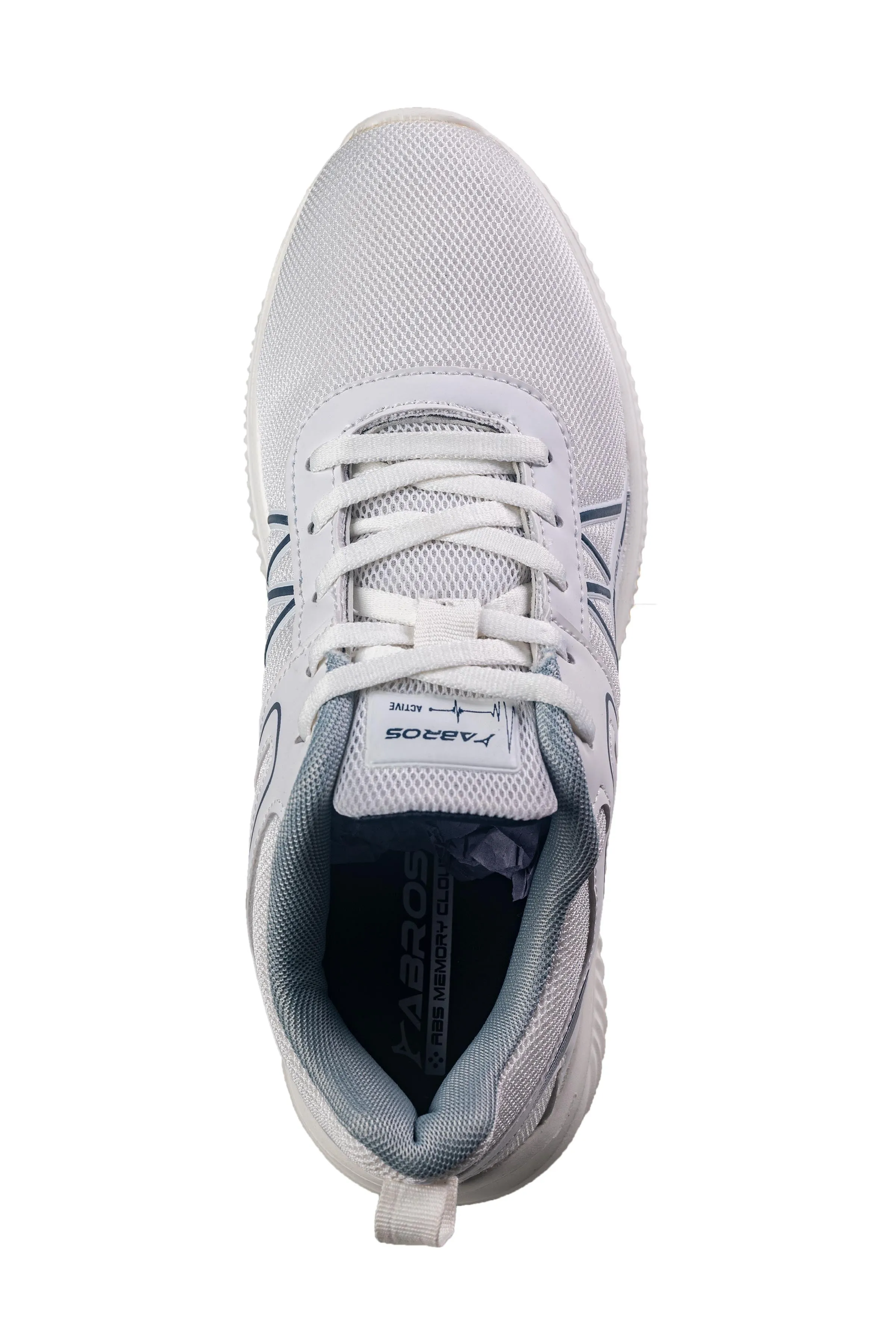 Abros Gents White / Navy Sports Shoe