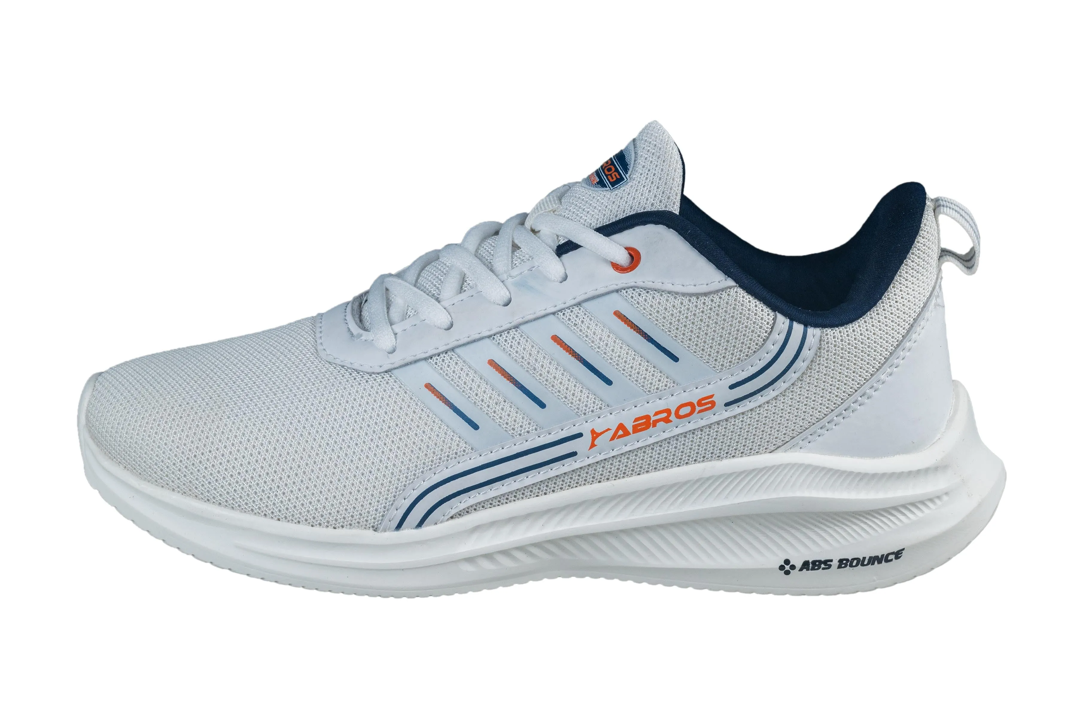 Abros Gents White / Navy Sports Shoe