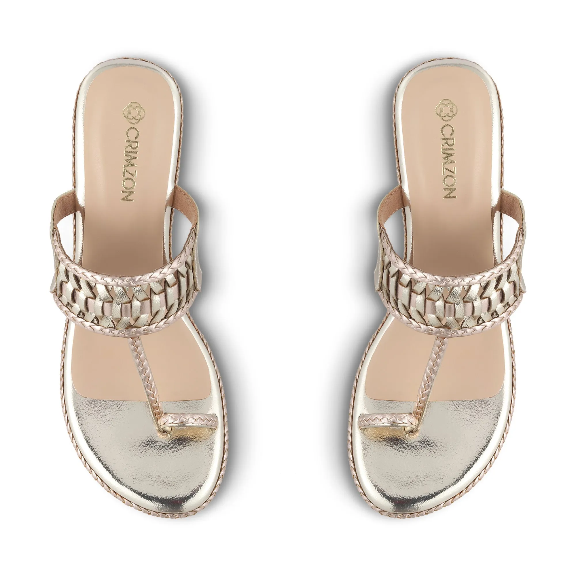AISHA- ROSE GOLD KOLHAPURIS
