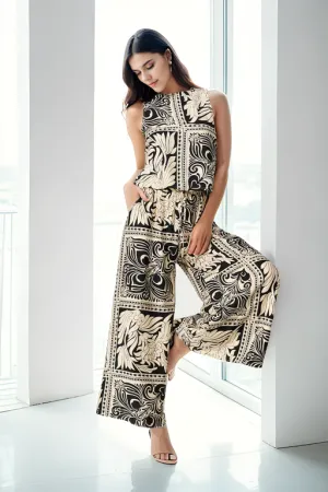 Aldridge Top and Pants Set-Black