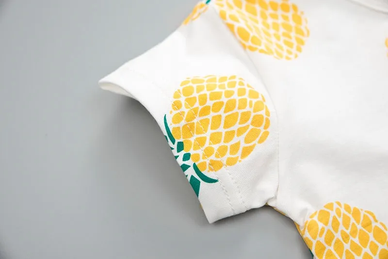 Aloha Pineapple Shorts And Tee