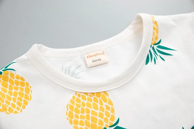 Aloha Pineapple Shorts And Tee