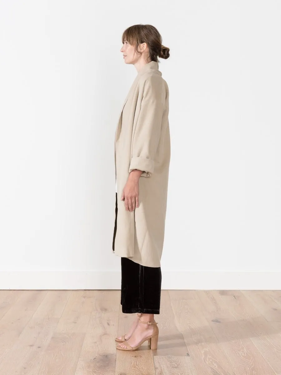 angora robe coat