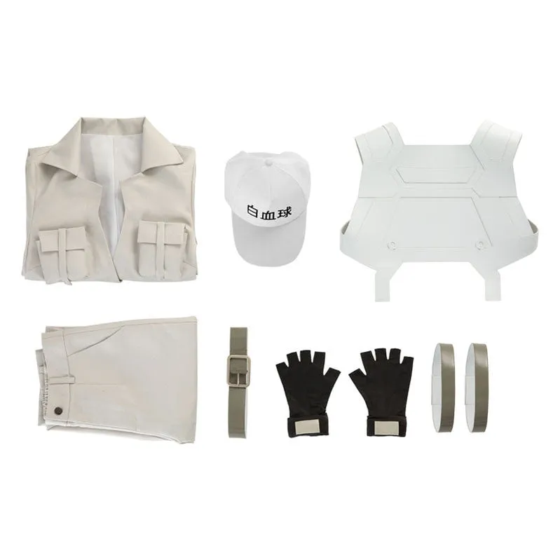 Anime Cells at Work! Black White Blood Cells Female Halloween Full Suit Cosplay Costume