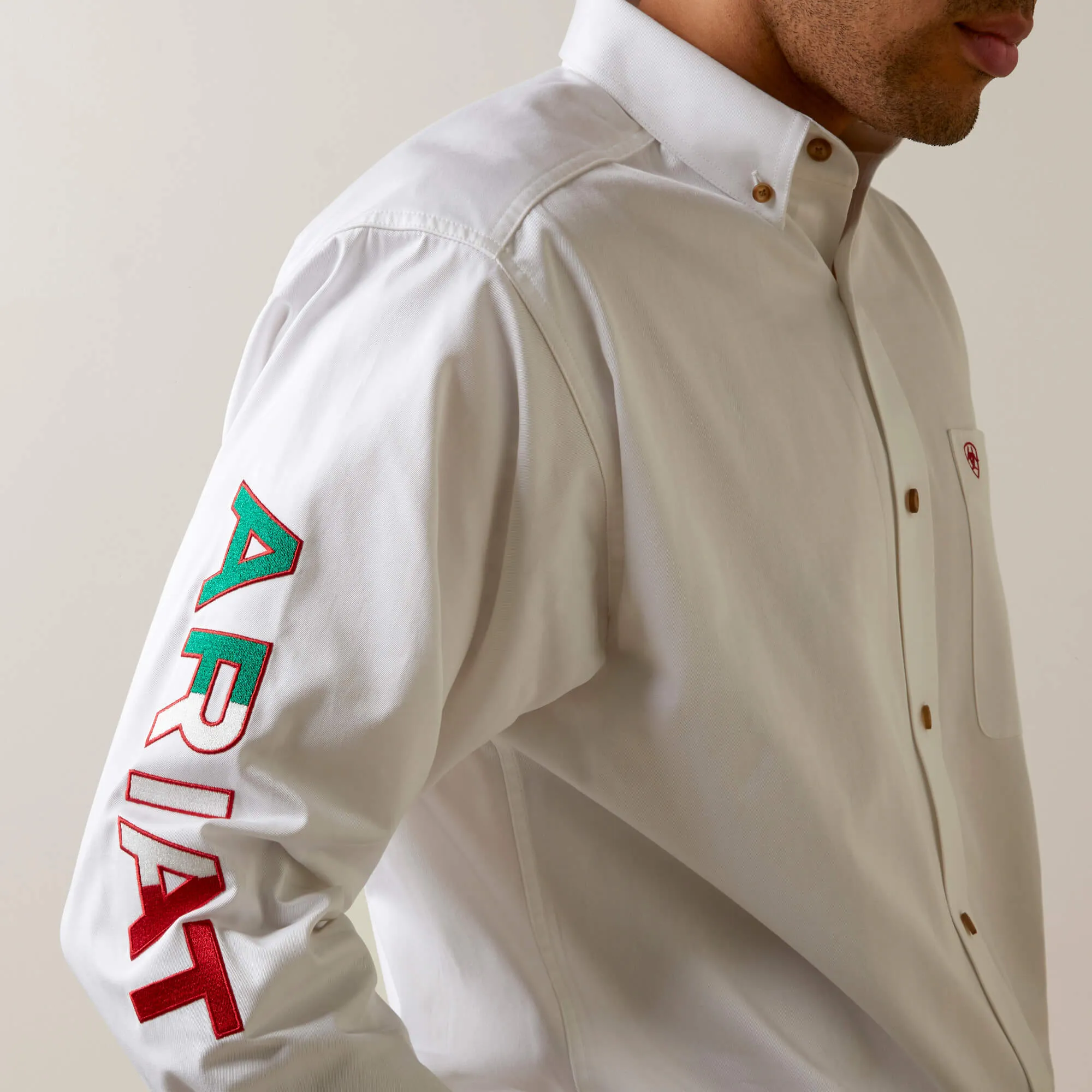 Ariat Team logo Twill Shirt White MX