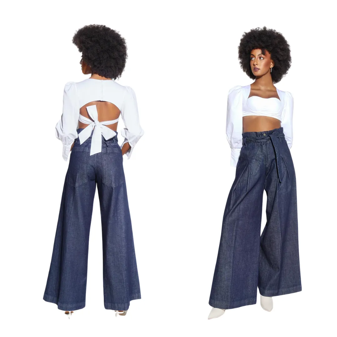 Austyn Wide Leg Jeans - Dark Denim