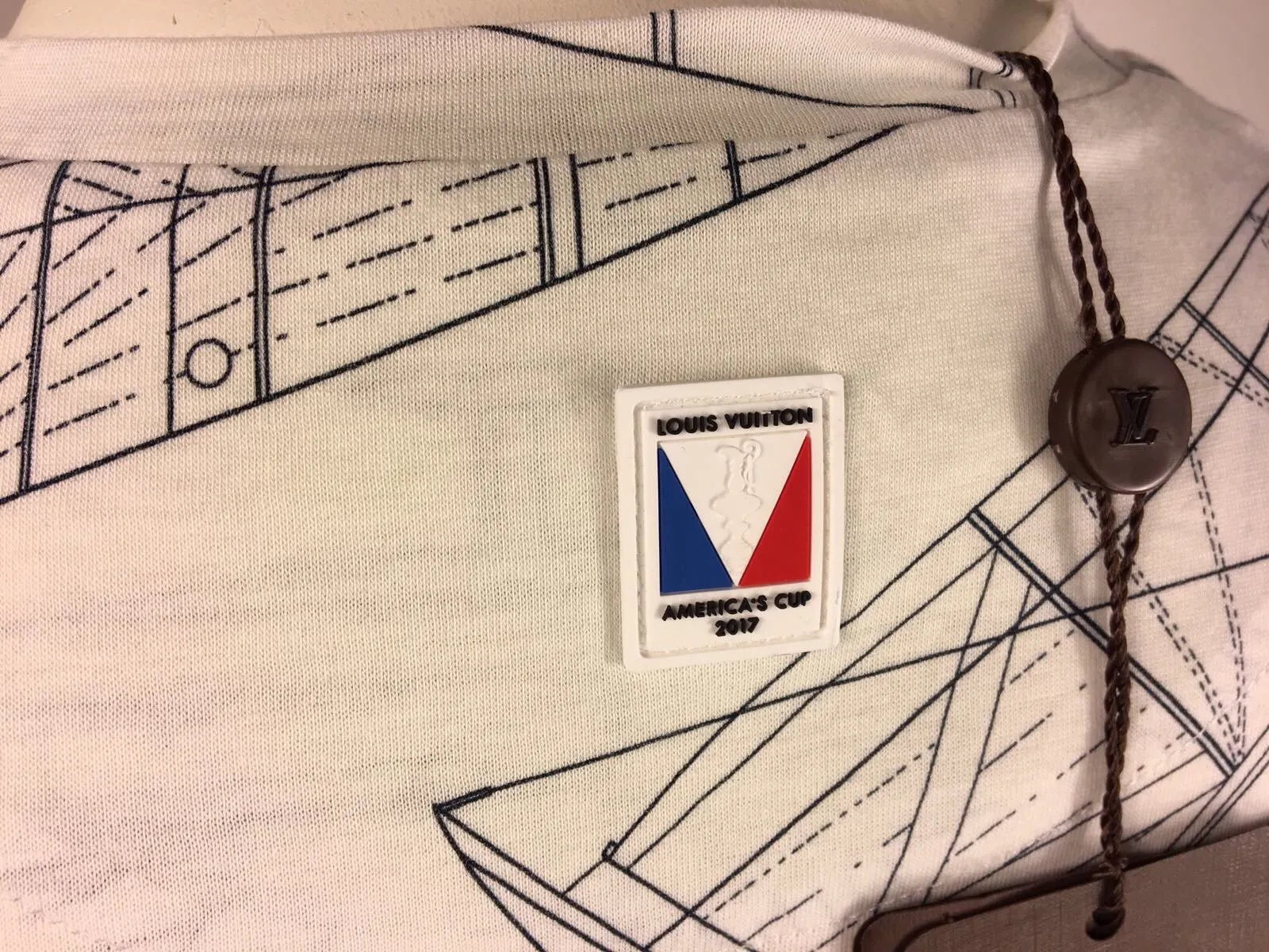 Bicolor Yacht Print T-Shirt