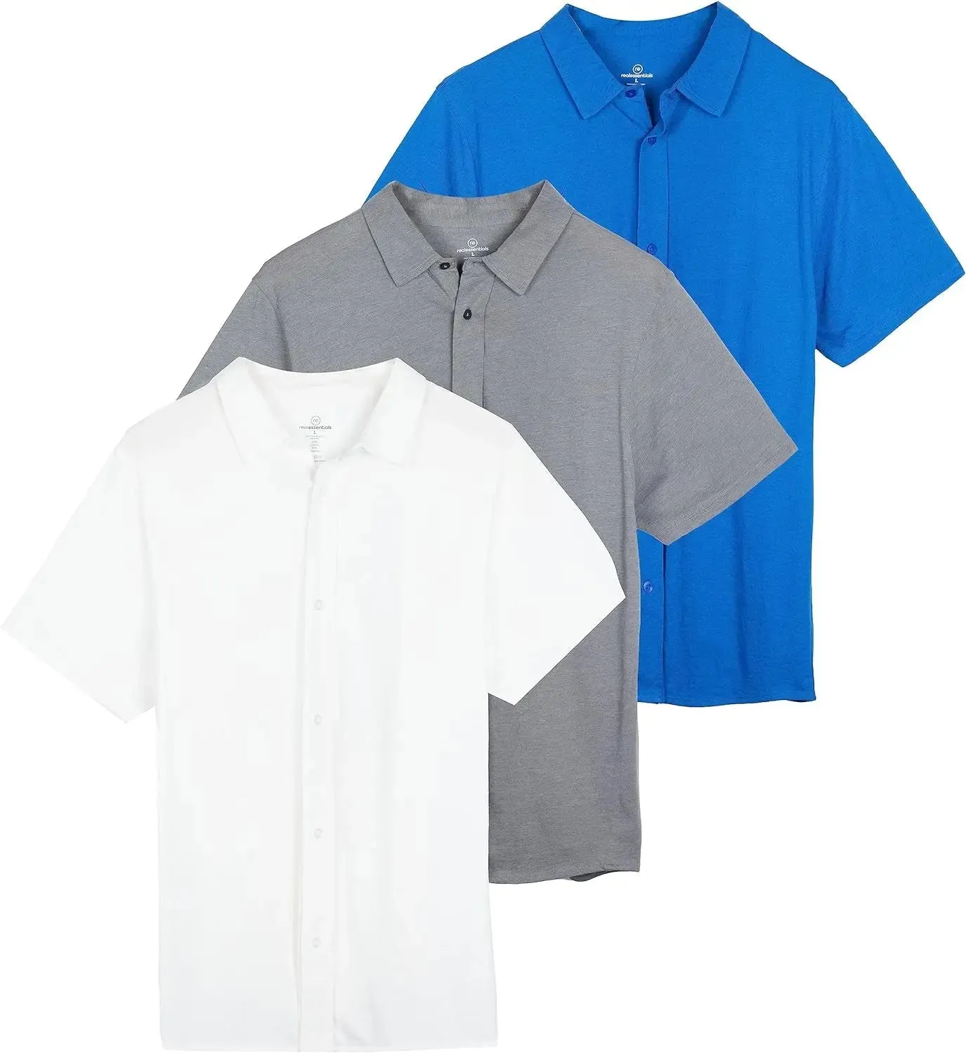 Big and Tall Short Sleeve Button Down (3 pack)