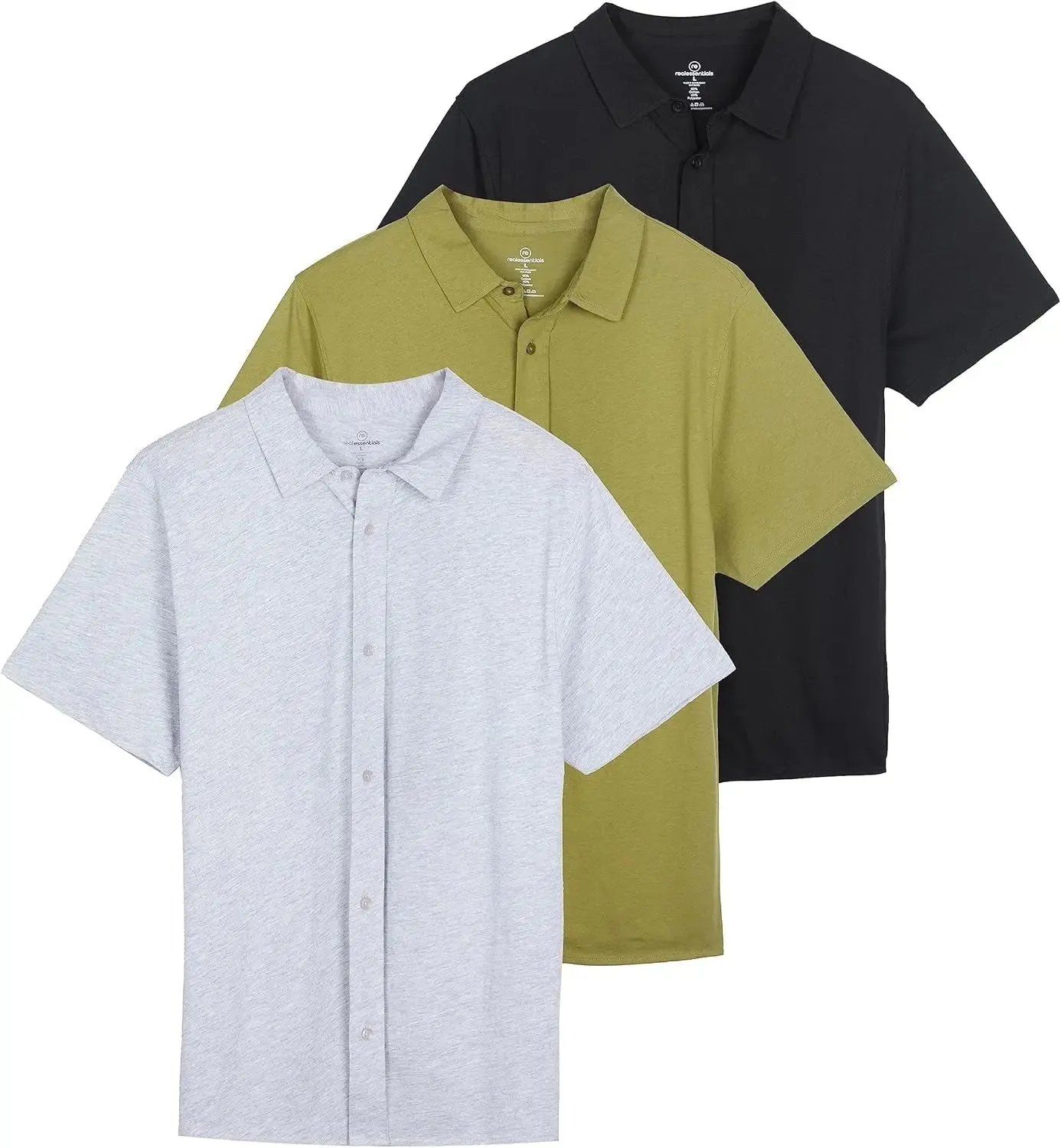 Big and Tall Short Sleeve Button Down (3 pack)