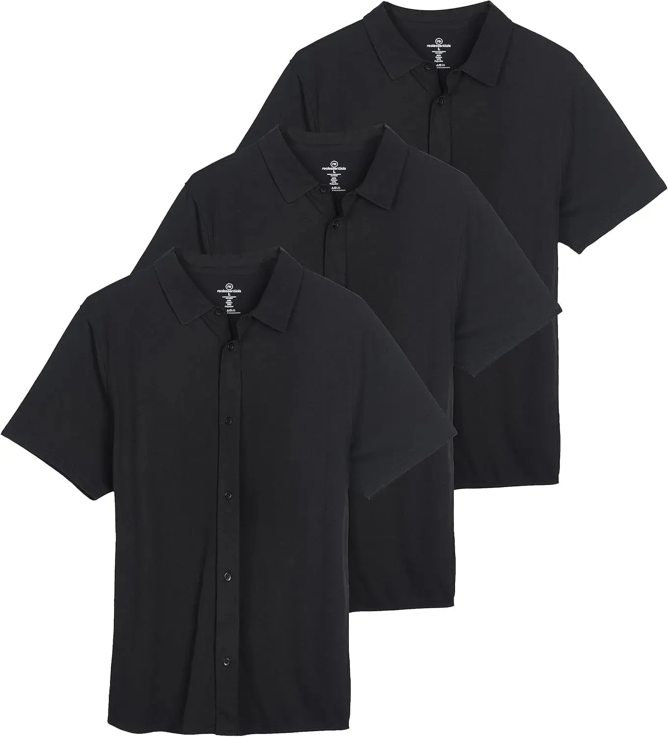 Big and Tall Short Sleeve Button Down (3 pack)