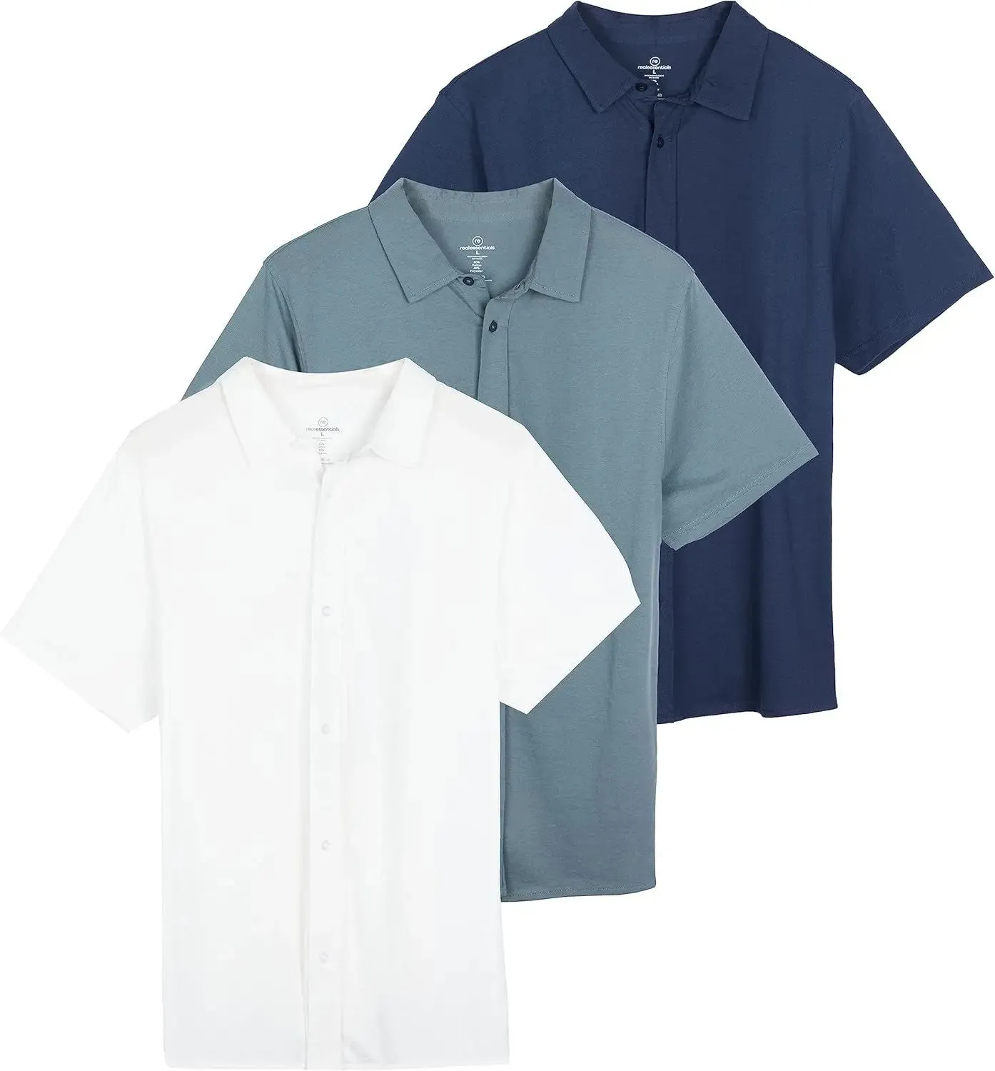 Big and Tall Short Sleeve Button Down (3 pack)