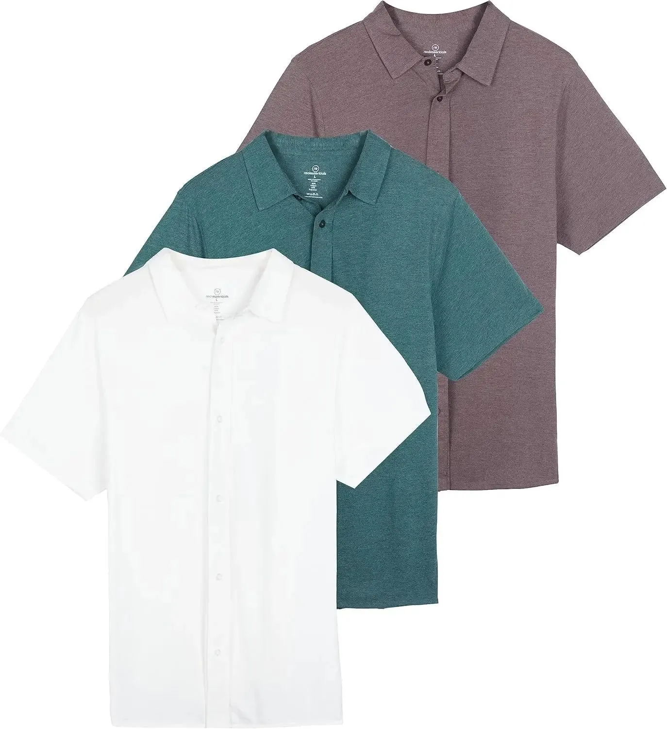 Big and Tall Short Sleeve Button Down (3 pack)