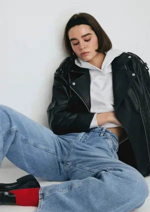 Black Faux LeatherJacket