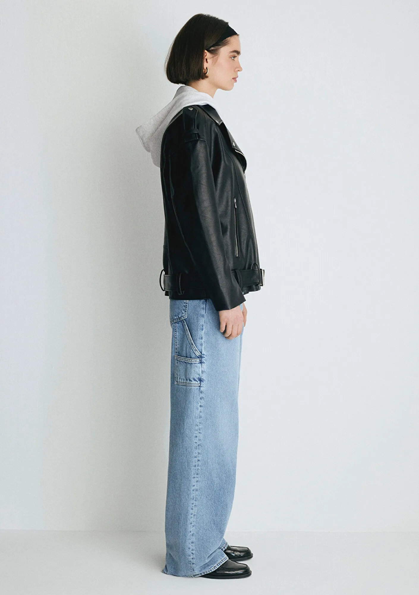 Black Faux LeatherJacket