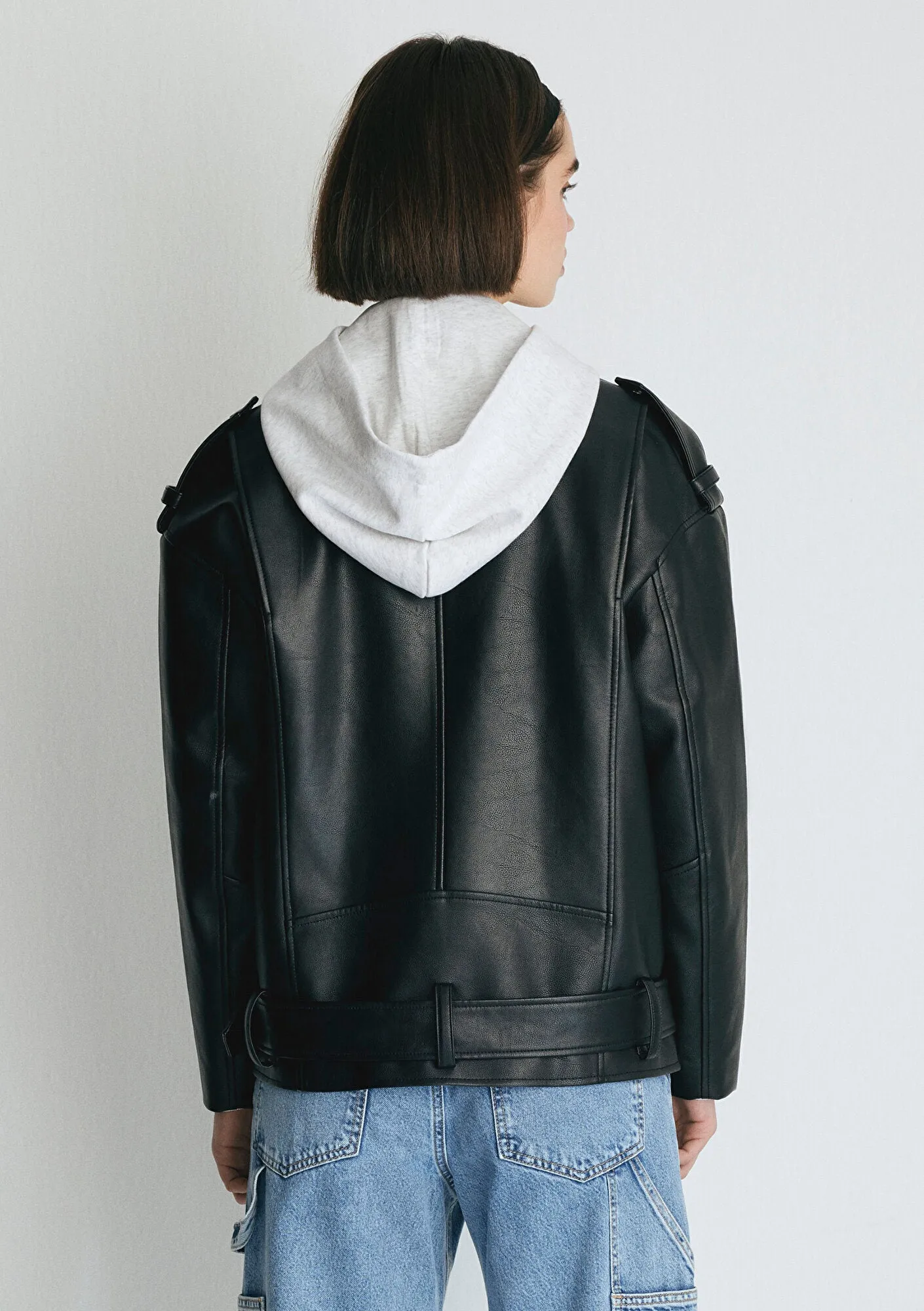 Black Faux LeatherJacket