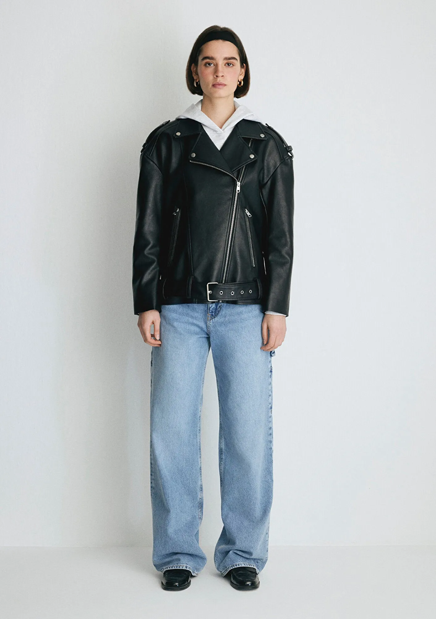 Black Faux LeatherJacket