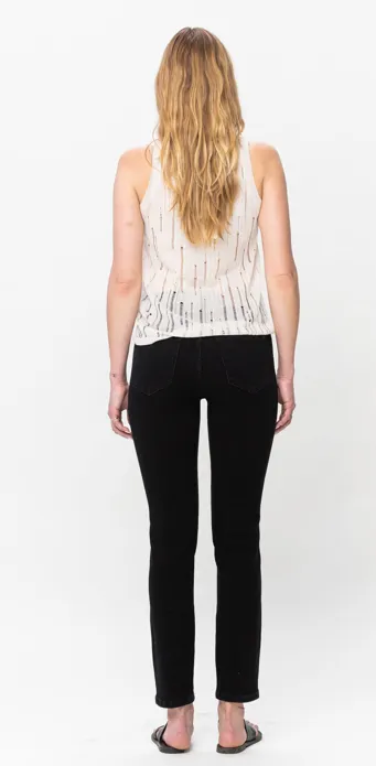 Black Mid-Rise Slim Fit Jeans