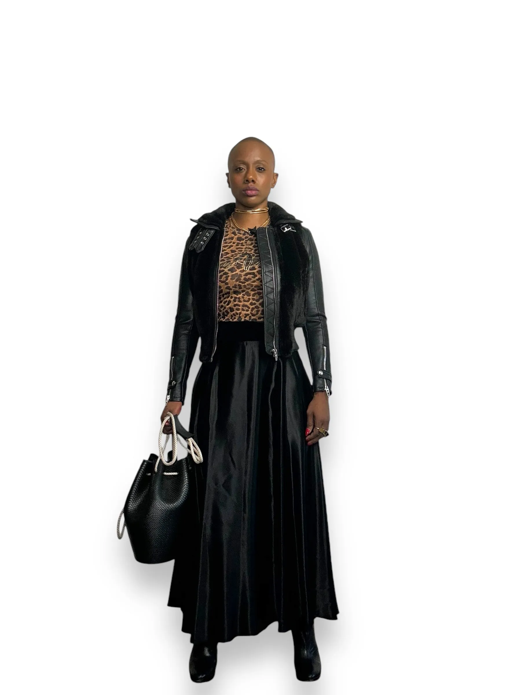 BLANKNYC Faux Fur/Leather Bomber
