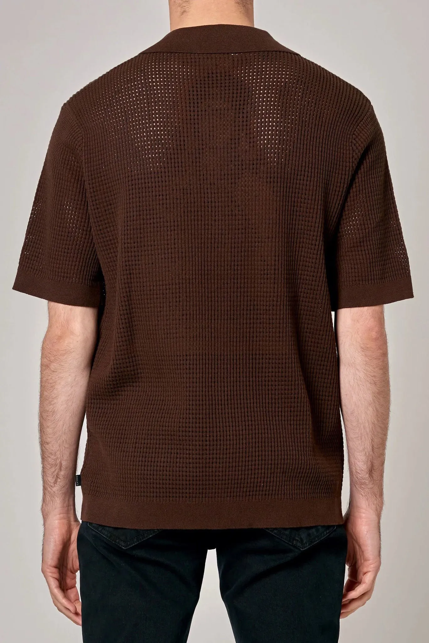 Bowler Grid Knit Brown