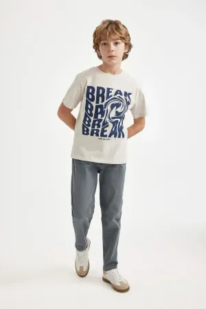 Boy's Balloon Fit Straight Leg Jean Trousers