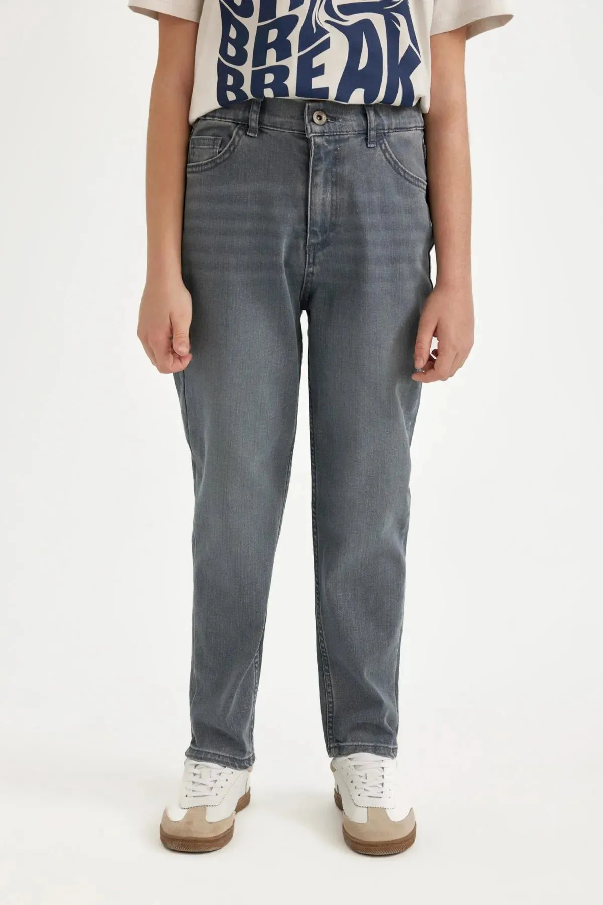 Boy's Balloon Fit Straight Leg Jean Trousers