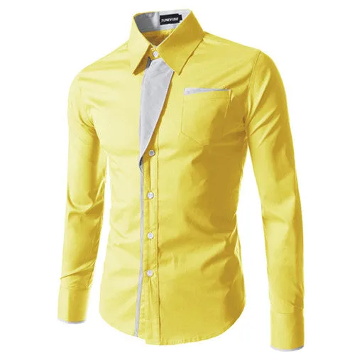 Brand New Mens Formal Business Shirts Casual Slim Long Sleeve Dresse Shirts Camisa Masculina Casual Shirts Asian Size M-4XL 8012