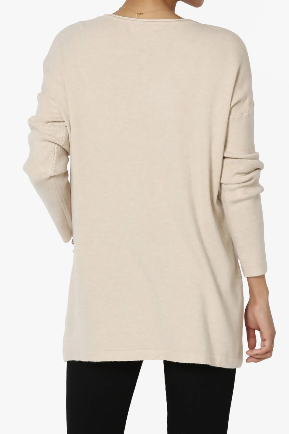 Brecken Pocket Long Sleeve Soft Knit Sweater Tunic