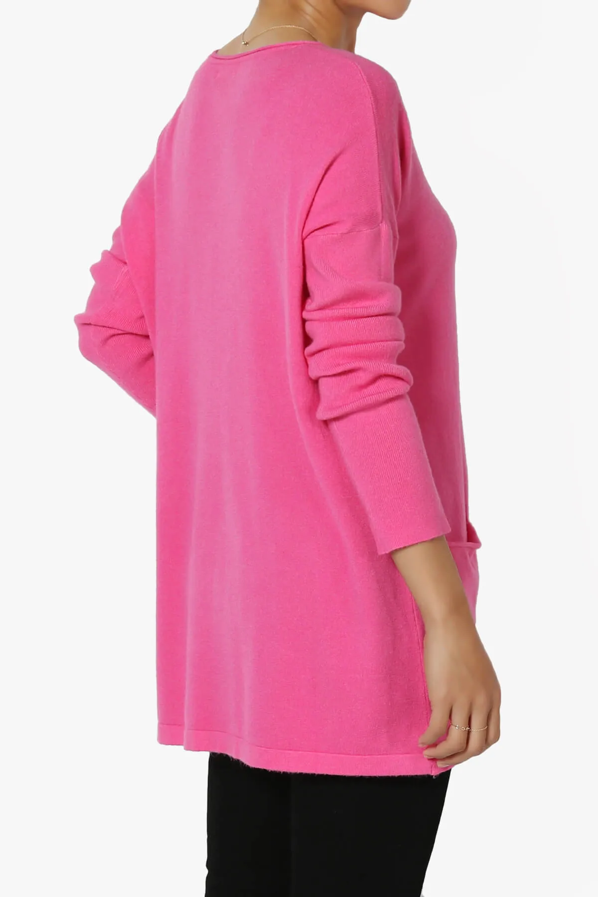 Brecken Pocket Long Sleeve Soft Knit Sweater Tunic
