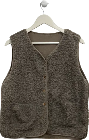 Brown Faux Shearling Gilet UK S