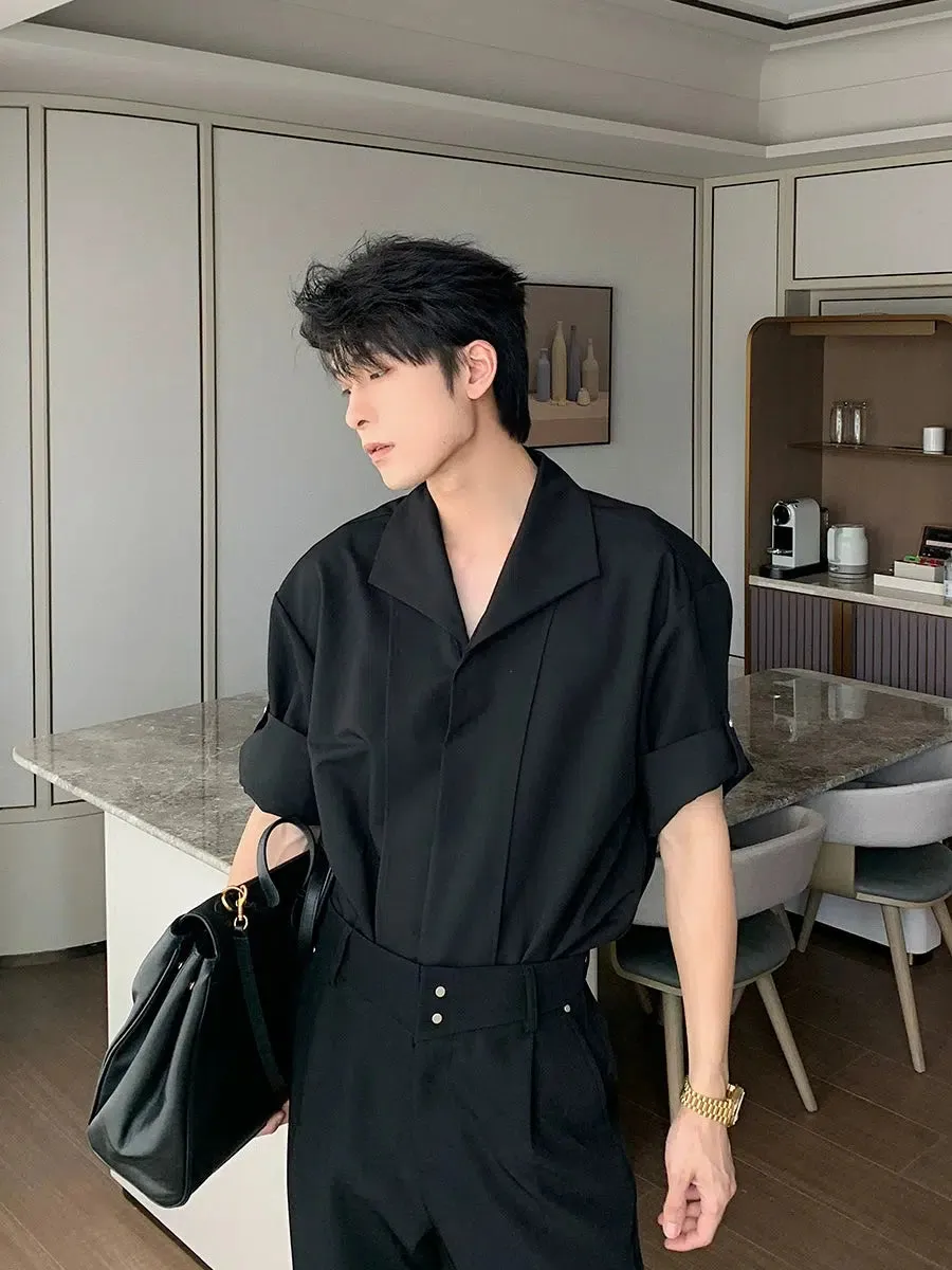 Button-Up Rolled Sleeves Shirt