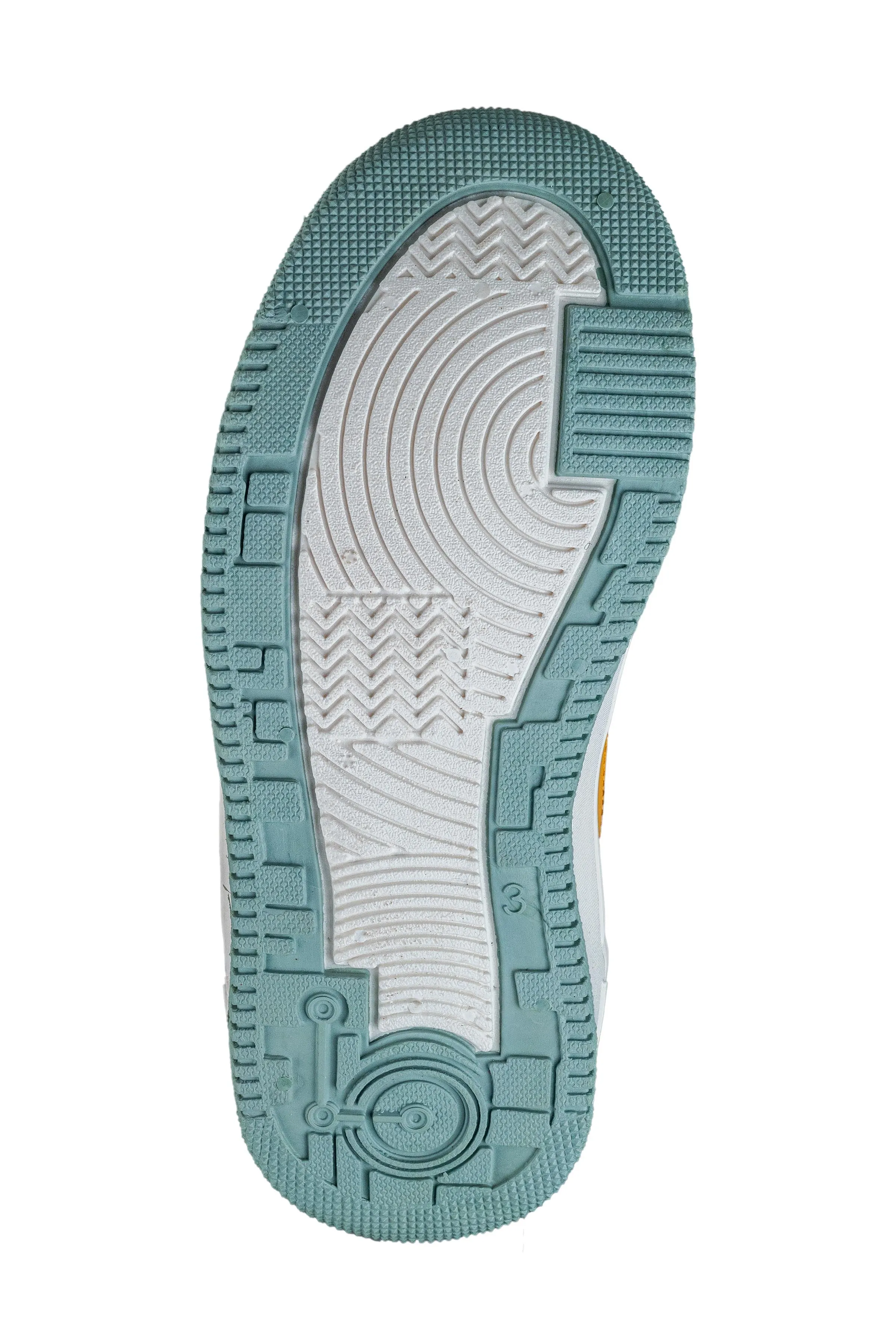 Campus Boys Off White / Pastel Green Sports Shoe