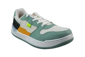 Campus Boys Off White / Pastel Green Sports Shoe