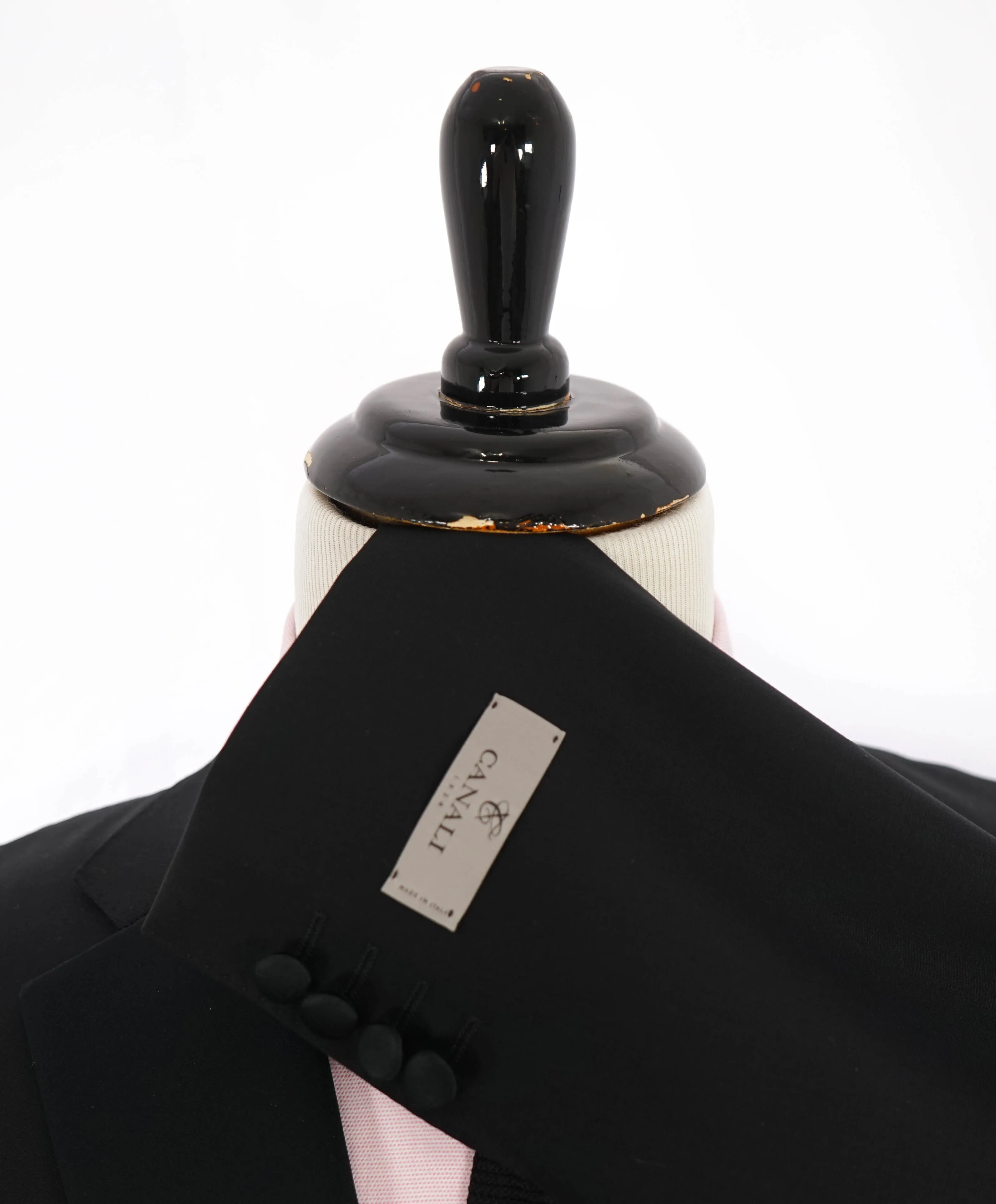 CANALI - Black *CLOSET STAPLE* Notch Lapel Tuxedo Suit - 50L (60L EU)