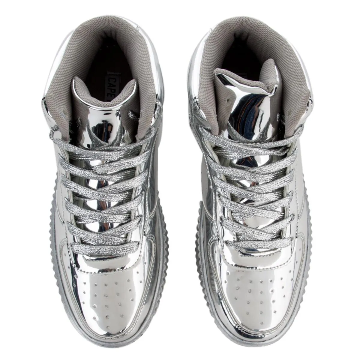 Cape Robbin Polo-5 Silver Sneakers Silver