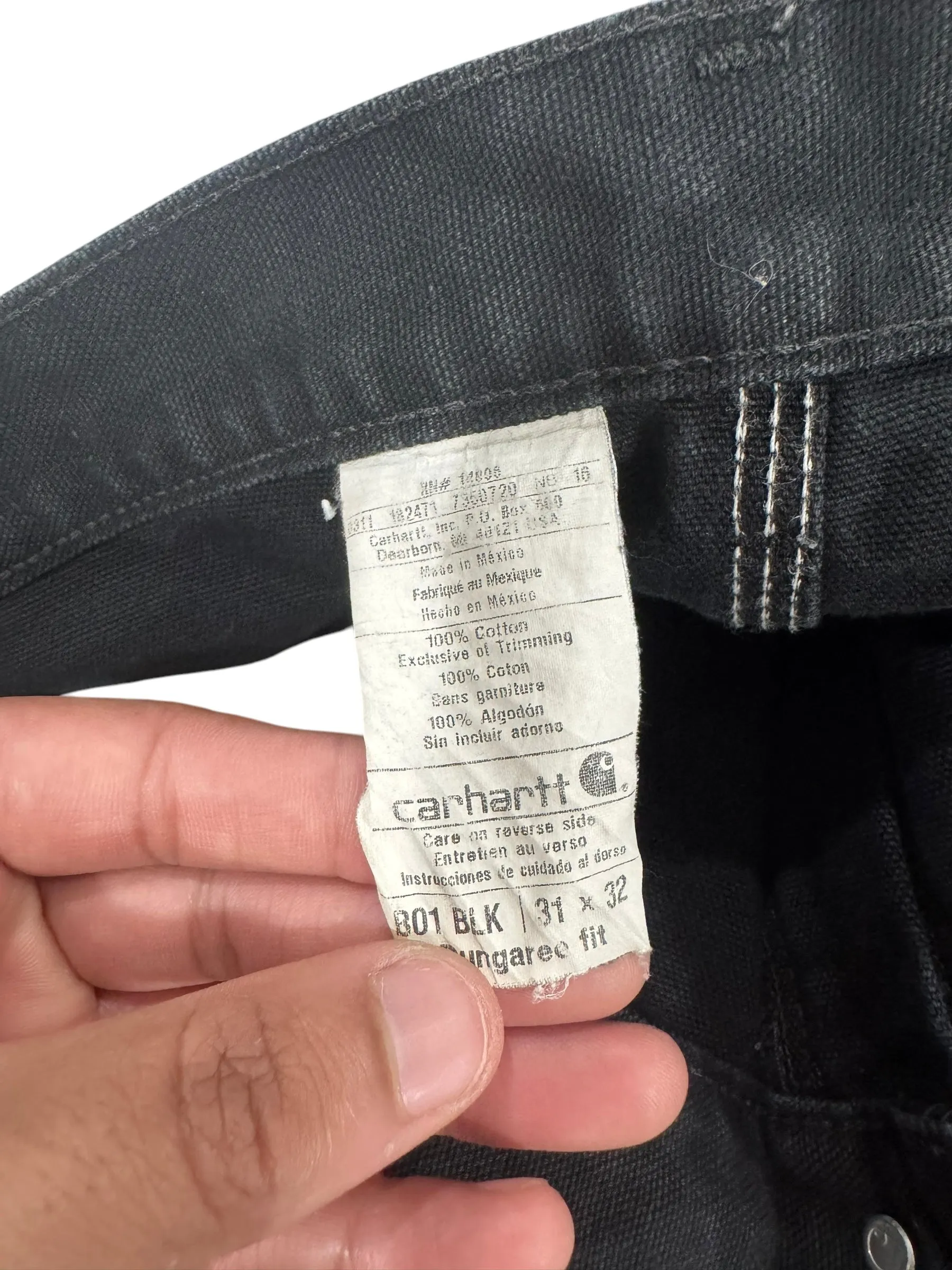 Carhartt Double Knee Work Pants Black