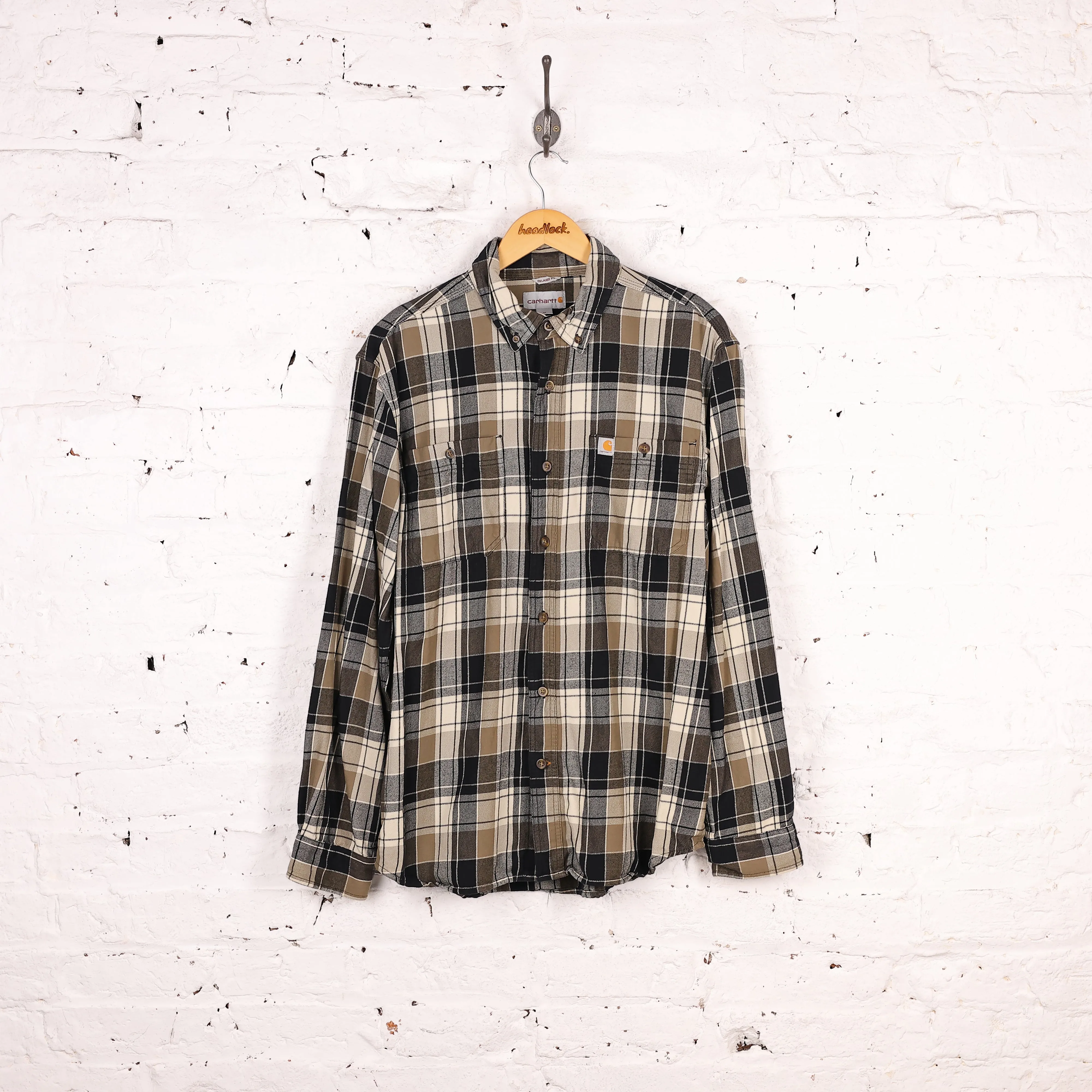 Carhartt Plaid Check Shirt- Beige - M