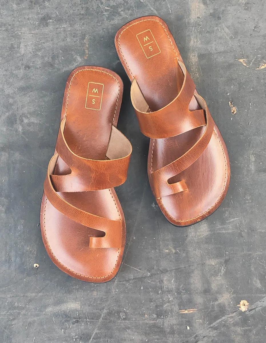 Carlos Antique Tan Leather Men's Sandals