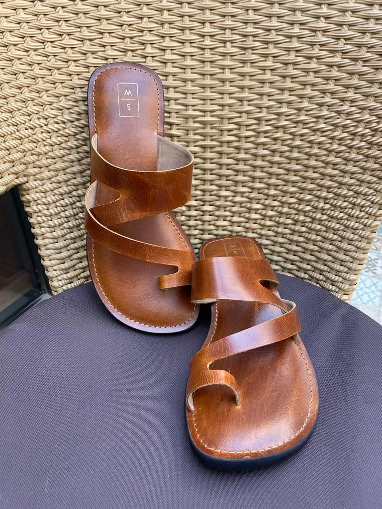 Carlos Antique Tan Leather Men's Sandals