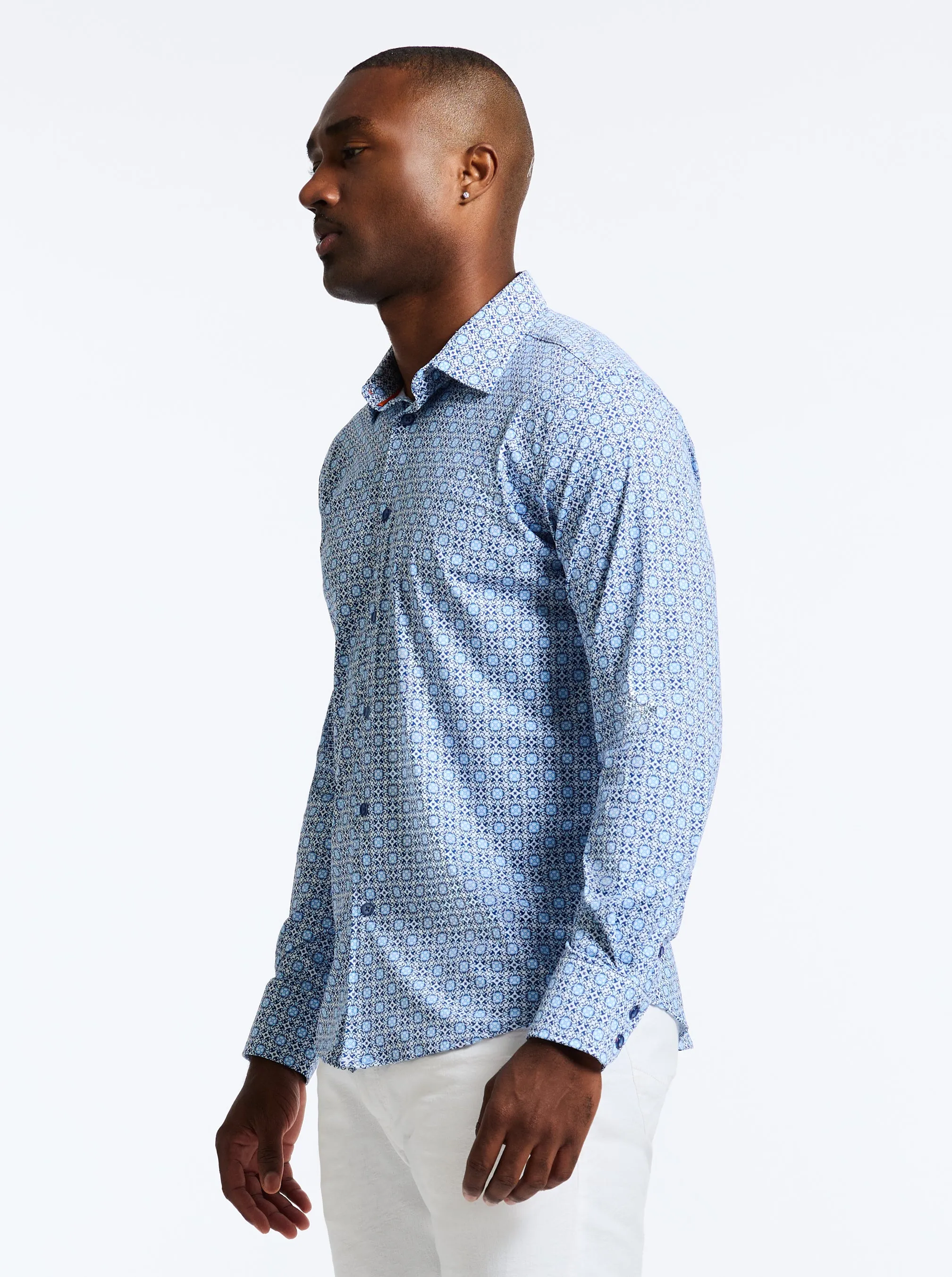 CASPIAN LONG SLEEVE BUTTON DOWN SHIRT