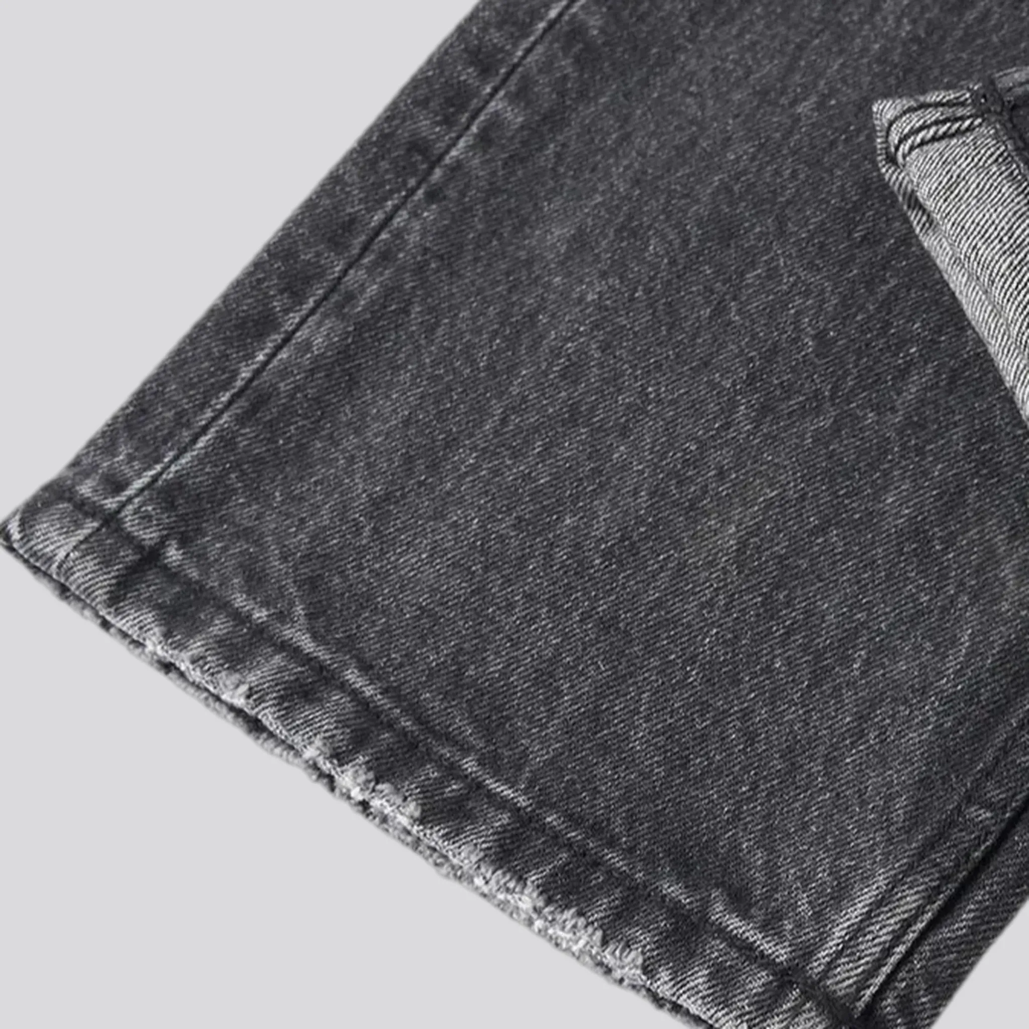 Casual straight stonewashed men's jeans