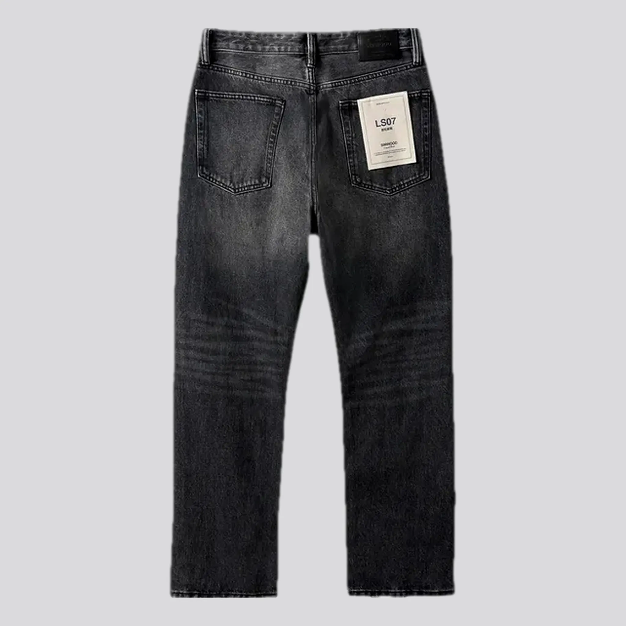 Casual straight stonewashed men's jeans