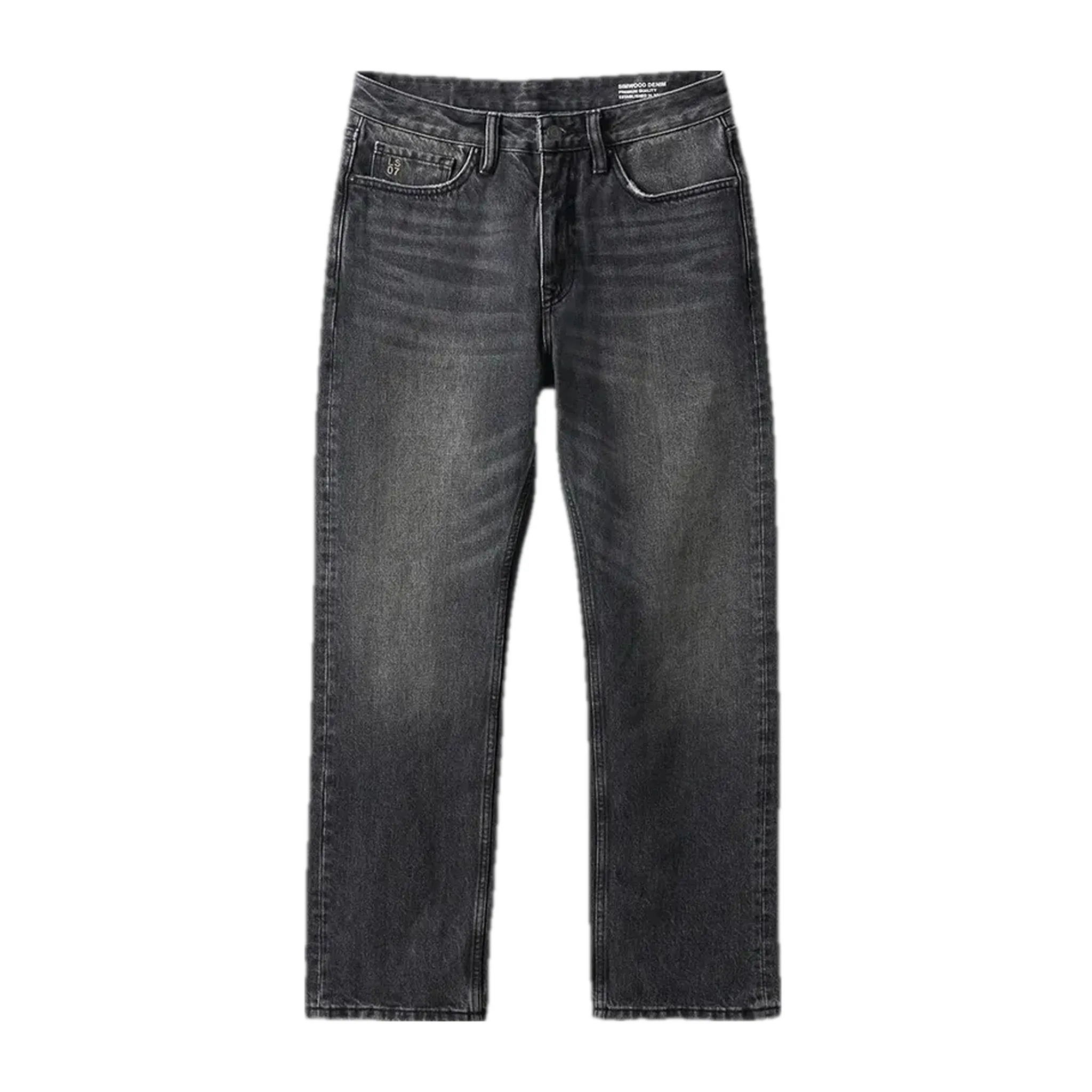 Casual straight stonewashed men's jeans