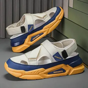 Casual Summer Leather Sandals - Non-Slip Outdoor Comfort