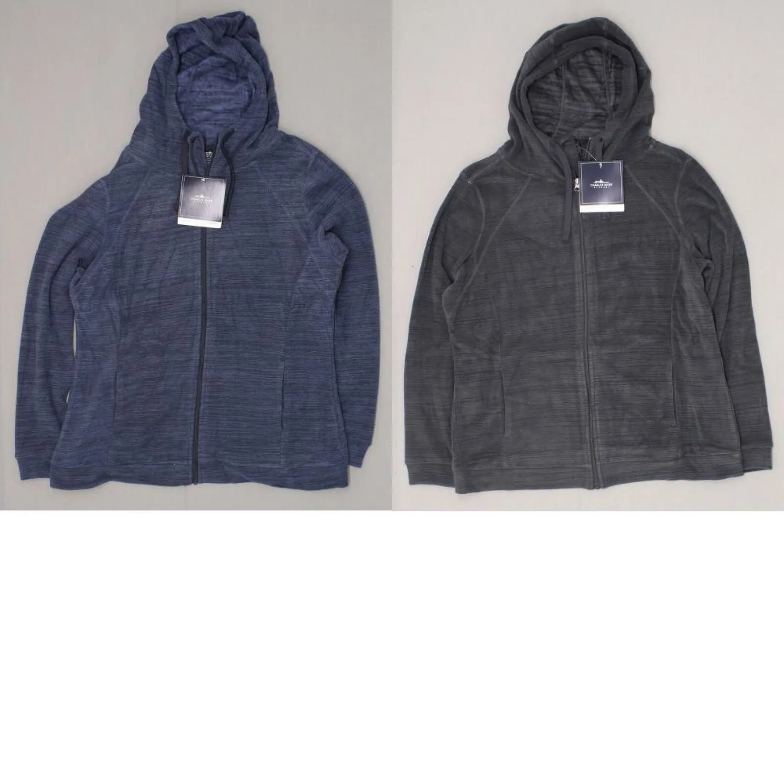 Charles River Women's Heron Space Dye Full Zip Fleece Hoodie Jacket XL